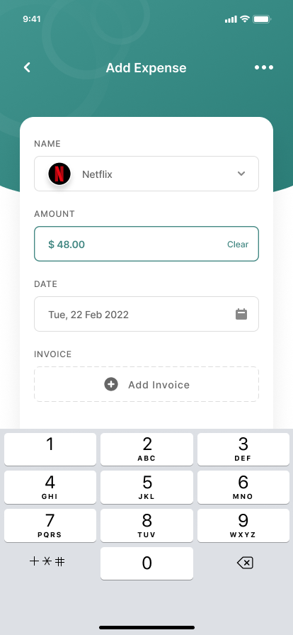 Add Expense Screen